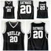 Butler College Gordon Hayward Jersey 20 Man Basketball University camisa All Stitched Team Color Black for Sport Fãs respiráveis ​​de algodão puro NCAA