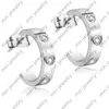 carti family c-shaped titanium steel stud earring. Fashion designer earrings with women. Brand designer jewelry, Valentine's Day Wedding Party Favors for Brides aretes