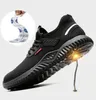 Dress Shoes Breathable Mens Work Safety Composite Toe Antismashing Punctureproof Indestructible Security Boots Lightweight Sneakers 230329