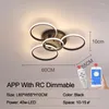 Ceiling Lights Modern Led Lamp RC Dimmable APP Circle Rings Designer For Living Room Bedroom Fixtures