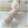 Dog Apparel Puff Sleeves Floral Pet Clothes Puppy Small Dogs Cat Bichon Teddy Schnauzer Spring And Summer Dress Drop Delivery Home G Dhhpv