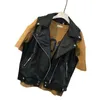 Damen Westen Damen Schwarz Vintage Kunstleder Weste Damen Kunstleder Fahrrad Weste Damen Reißverschluss Herbst Ärmellos Jacke Gürtel G176 230329