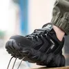 ドレスシューズWaliantile Est Steel Toe Boots Men for Menの安全性穿刺防止防止解除不可能な建設作業230329