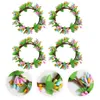 Decoratieve bloemen kransen krans paasringen ring veerdeur bessen eucalyptus front decorhouder slinger mini kunstmatige pilaar bladtafel p230310