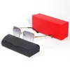 Mens Designer Solglasögon för kvinna Lunettes Luxury Carti Glasögon Trendiga fyrkantiga ramglasögon Arrow Totem Style Carter med Case Sunglass Gafas Para El Sol de Mujer