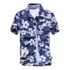 Męskie koszule swobodne kwiatowe plażę męską koszulę Summer Letnie krótkie rękaw hawajskie koszule dla mężczyzn plus size szybka sucha koszulka męska ubrania camis 230329