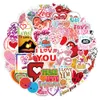 50pcs-Pack Valentine's Day Love Stickers Wholesale Vinyl Sticker Waterproof Laptops Car Scrapbooking Water Bottle Guitar Box Skateboard JDM Bagage Decal