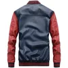 Men's Jackets Fleece Pilot Leather Jacket Hombre Embroidery Baseball Jackets Men Letter Stand Collar Pu Leather Hip Hop Coats Plus Size 4XL 230328