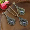 Collier Boucles d'oreilles Set Neovisson Fashion Style Retro Gold Color Crystal Brohême Bohême pour femmes aristocratiques