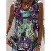 2023 New Summer Women's Tank Top Printed Panel Tops Sleeveless T Shirt Plus Size S-5xl Vest Women Clothing