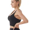 Yoga -outfit Crisscross Back Longline Sport Bra voor vrouwen