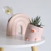 Planters POTS Söt tecknad djurblomma Desktop balkong saftiga plantering Flowerpot Decoration Creative Crooked Duck and Pig Ceramic 230329