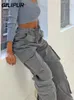 Damenhose Caprihose Kommerzielle Hose Damen Hohe Taille Denim Top Freizeithose Tasche Vintage Y2k Street Apparel Hose mit weitem Bein Mode Straight Jeans 230329