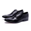 2023 Top Quality Elegant Men Dress Shoes Genuine Leather Black Lace Up Men Wedding Shoes Brogue Shoes Male