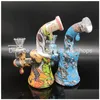 その他の喫煙アクセサリー印刷SILE BONGS PIPE BONG WATER PIPES DROP POT DERVERCAL HOME GARDEN HAIRDAY SUN DHUKR