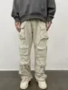 Mens Jeans Y2K American Retro Street MultiCocket Overall för män och kvinnor Autumn Winter Trend Functional Wideleg Pants 230329