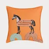 Fodera per cuscino di lusso per la casa Ricamo cavallo bianco Biancheria da letto per soggiorno Divano Federa per cuscino lombare Decorazione autunnale Dropship