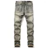 Jeans masculinos 2023 Moda MONS SLIM BIKER MOTORCIONY MOTORCYCIL