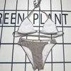Kadın Patchwork Bikini Set Tekstil Kadınlar Yüksek Bel Mayo Backless Yüzme Yelek Plaj Sörf Mayo