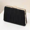 Evening Bags Stripe Wallets For Women 2023 Designer Luxury Handbags Hasp PU Tote Bag Polyester Cloth Clutch Purse Bolso Mujer Shoulder