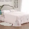 Ensembles de literie Luxe 60S Soie Ensemble peau saine beauté housse de couette drap plat taie d'oreiller lit fleur rose