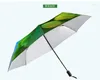 Şemsiyeler gümüş kaplama yaz şemsiyesi güneşli ve yağmur şemsiyesi üç kat paragaas kadın anti-uver için kız için