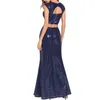 Women's Tracksuits Elegant Two Piece Crop Top Skirt Set Women Sequin Clothing Short Tank And Sexy Fishtail Long Prom Party Wear H2802