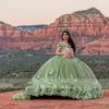 Новое поступление, бальное платье с цветами, платья Quinceanera, аппликации, жемчуг, Vestidos De 15 Anos, корсетное платье для 15-го выпускного вечера, дня рождения 322 Th