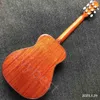 LVYBEST Custom 36 -calowy pełny mahoniowy solidny świerkowy gitara akustyczna