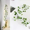 Strings 2m/ 20 plantas artificiais LEDs cordas claras folhas verdes videira fada fada lâmpada guirlanda diy pendurado iluminado