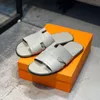 Mannen Slippers Designer Lederen Sandalen Flip Flop Heritage Kalfsleer Sandalen Zomer Lui Grote Strand Casual Slides maat 38-46