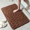 Carpet Family bathroom mat Non slip pebble carpet absorbs lava Bedroom floor Toilet memory foam washable carpet Bathroom decorative mat 230329