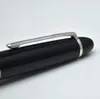 Seria luksusowa 149 jasny czarny srebrny klip M Nib Pen Penless Case