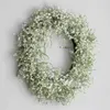 Couronnes De Fleurs Décoratives Guirlande De Guirlande De Babysbreath Artificielle Pour La Décoration De Mariage Home Party DIY Tenture Porte D'entrée 40cm P230310