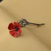 Brosches 1pc mode legering blomma lapel pin broche unisex korea mäns kostymer skjorta kostym krage spännnål knappklipp