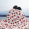 Blankets Ladybird Everywhere Red Flannel Throw Blanket insect adventure life animals Blanket for Home Travel Lightweight Bedding Throws 230329