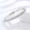 designer de joias carti amor pulseira cheia de diamantes pulseira de prata estrela feminina pulseira de ouro rosa textura brilho diamante requintada popularidade