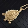 Hänge halsband arabiska lyx lång kedja halsband smycken dubai guld kvinnor sild halsband