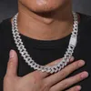 Chaîne cubaine en diamant Moissanite Baguette Vvs en argent sterling de qualité personnalisée de 16 mm pour la vie Hiphop des hommes