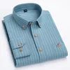 Men's Casual Shirts Size M~7XL 100% Pure Cotton Oxford Men's Striped Plaid Shirts Male Casual High Quality Long sleeve Shirt for Men Button Up Shirt 230329