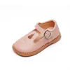 Atletische outdoor babymeisje leren schoenen Kinderen Casual Flats Cartoon konijn oor kinderen peuters schoenen schoenen kinderen prinses zoete schoenen 21-30 lente nieuw W0329