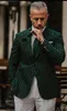 NOVO Dark Green Green Listra noivo Tuxedos Men Wedding Tuxedo Menas Menas Menas Menina Blazer Men Dinner/Palmas de Terinho de terno dardo