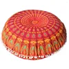 Taie d'oreiller 80cm ronde Boho motif taie d'oreiller décorative bohème salon housse de coussin oreillers de sol méditation