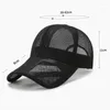 Berets Summer Full Mesh Baseball Cap Unisex Trucker Caps Men Fishing Hat Quick Dry Golf Running Adjustable Snapback