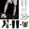 Attrezzatura protettiva Un set di Hight Elasticità Soccer Shin Guard Wasleve Adulti Kids Calzini antismissivi Calcio di calcio Supporta il coperchio delle gambe Sport Gear protettivo 230328