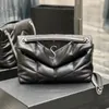 Högkvalitativ Loulou Puffer Designers Bag Mens Classic Tote Sheep Leather Shoulder Satchel Väskor Kvinnor Lyxiga modehandväska Purses Cross Body Clutch Envelope Påsar