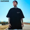 Mens TShirts ZAZOMDE Men Moon Print Tees Magliette oversize larghe Moda casual Top Coppie Maglietta Harajuku Streetwear Maglietta Hip Hop 230329