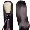 Wig Women's Long Straight Hair Center Split Bang Handwoven Front Lace Chemical Fiber Wig Headwear Overseas230329