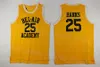 Movie Basketball OF The Fresh Prince Jersey 14 Will Smith 25 Carlton Banks OF BEL-AIR Basketball BEL AIR Academy Yellow Shirt Black Green (TV Sitcom) Stitched Man NCAA