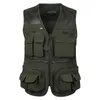 Men's Vests Men's Vest Tactical Webbed Gear Coat Summer Pographer Waistcoat Tool Many Pocket Mesh Work Sleeveless Jacket Male 230329